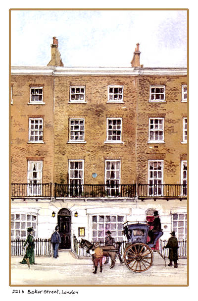 Hjemmesiden for Sherlock Holmes Museet i Baker Street, London.